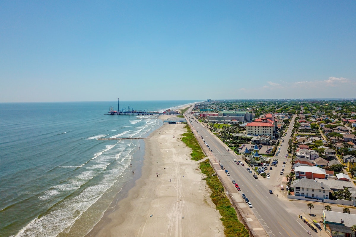 Galveston shoreline